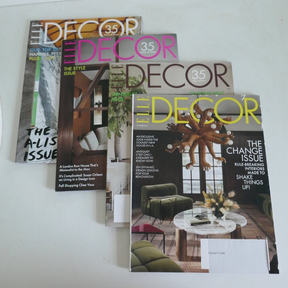 4 issues Elle Decor magazine